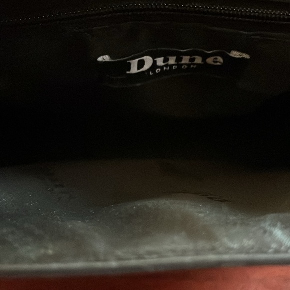 Dune London Leopard Black Half Calf Hair Bag Gold Closure - Picture 10 of 10